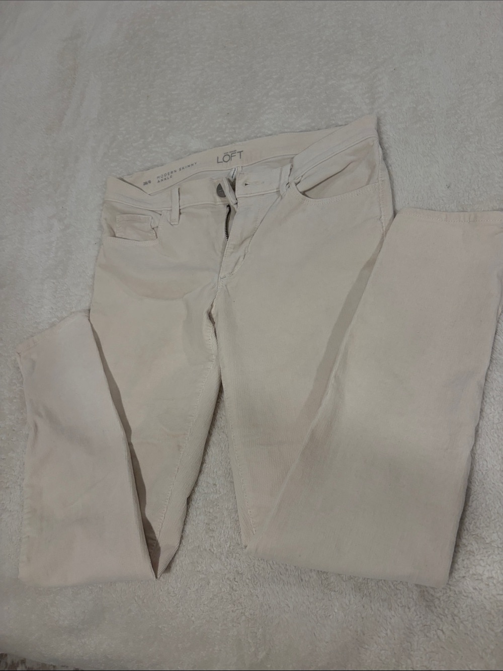 LOFT Women's Skinny Jeans in Light Cream